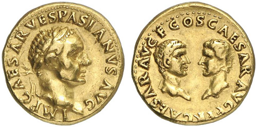 vespasianus roman coin aureus